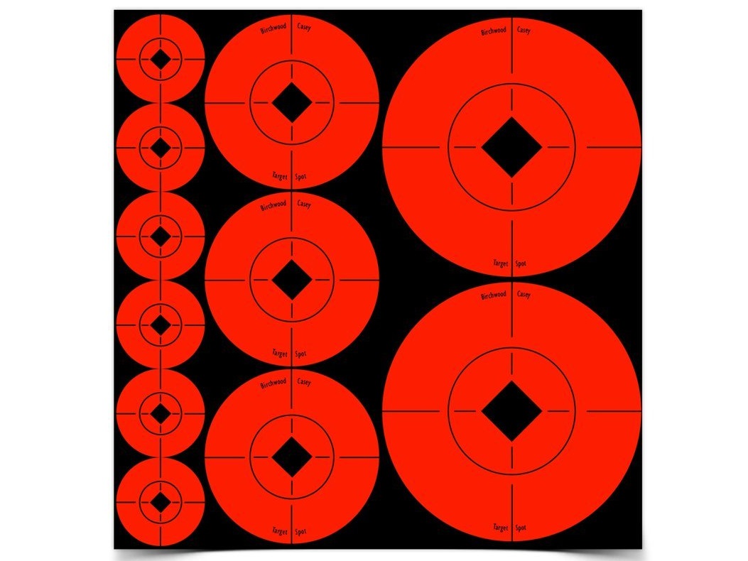 Birchwood Casey TARGET SPOTS Self-Adhesive Targets RED Assortment